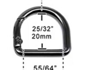 Demi Anneau à ressort pour mousqueton argenté 22 mm – Image 5