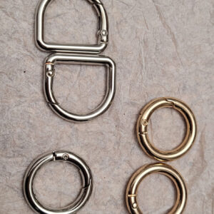 Demi Anneau à ressort pour mousqueton argenté 22 mm – Image 3