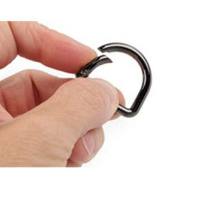 Demi Anneau à ressort pour mousqueton argenté 22 mm – Image 4