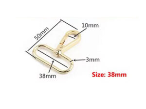 Mousqueton pivotant rond en métal de 38mm – Image 5