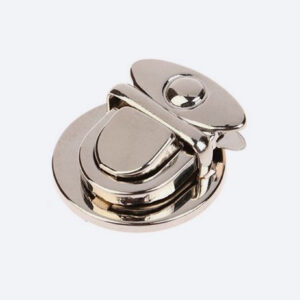 Fermoir à pression pour sac a main en métal argenté – Image 1