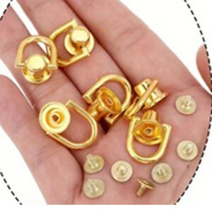 Fermoir de suspension ou boucle rivet en d bolt doré – Image 3