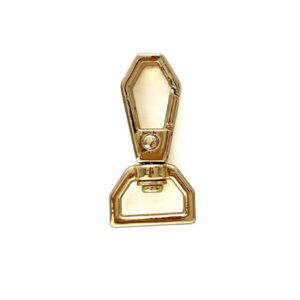 Mousqueton en métal doré design carré – 19 mm – Image 1