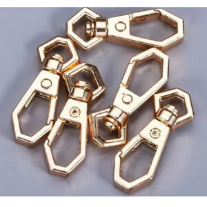 Mousqueton en métal doré design carré – 19 mm – Image 2