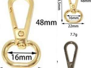 Mousqueton pivotant rond en métal 15 mm – Image 3