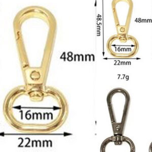 Mousqueton pivotant rond en métal 15 mm – Image 3