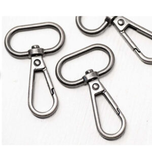 Mousqueton pivotant rond en métal de 38mm – Image 1