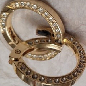 Mousqueton rond dore strass 25 mm – Image 3