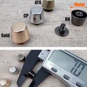 Pied de sac rivet à cône plat 13 mm doré – Image 2