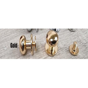 Rivet ou vis Chicago bombé (ou tête de moine)108 MM doré – Image 3
