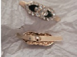 Breloques ou charms strass Noir Design Fleur – Image 2