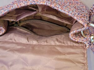SAC EN MACRAME "QUINA" DEGRADE ROSE 22X15X8CM – Image 4
